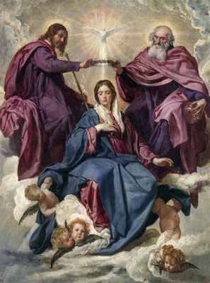 The Coronation of the Virgin by Diego Rodríguez de Silva y Velázquez - A Masterpiece Exploring Divine Majesty and Celestial Illumination!